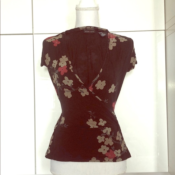 New York & Company Tops - Faux-Wrap Flower Blouse